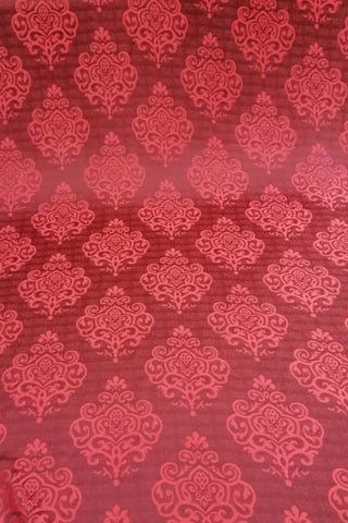 Jacquard Curtain Fabric Maroon