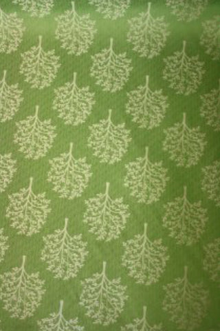 Jacquard Tree Pattern Fabric Green