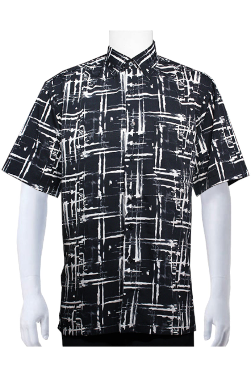 Printed Shirt (Line Design) Black