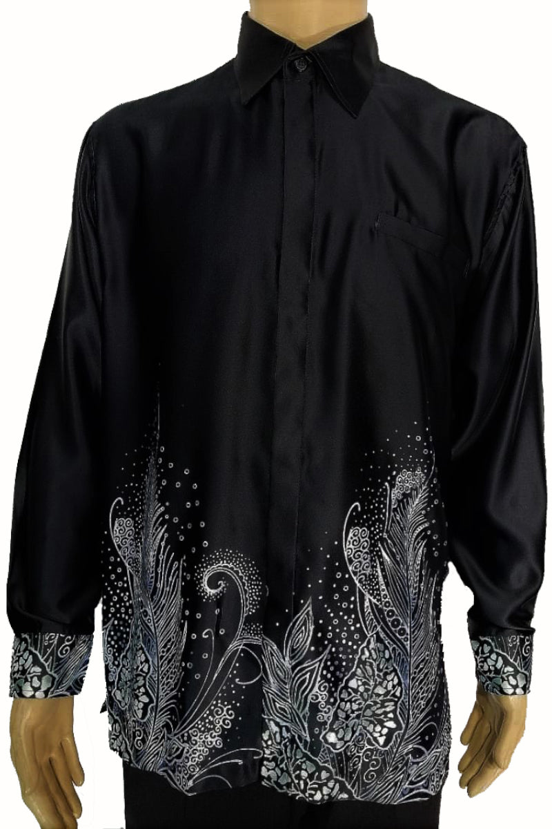 Batik Shirt Black Silver