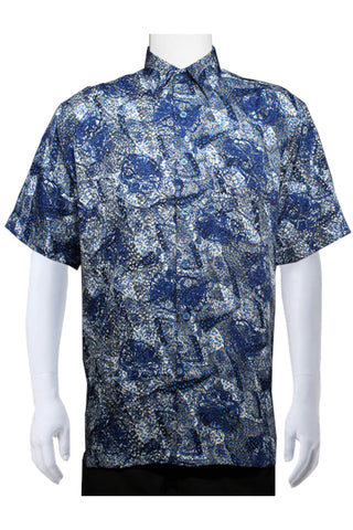 Printed Shirt (Sand Design) Blue
