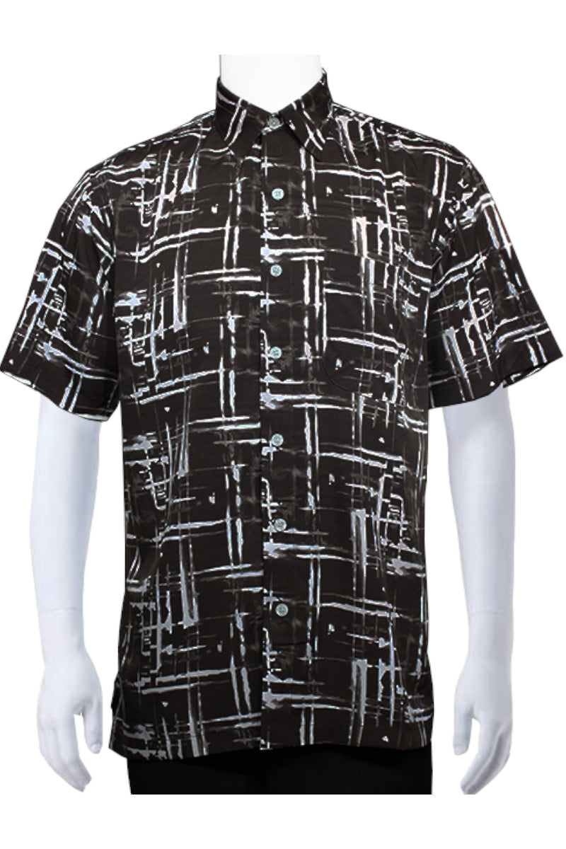 Printed Shirt (Line Design) Brown