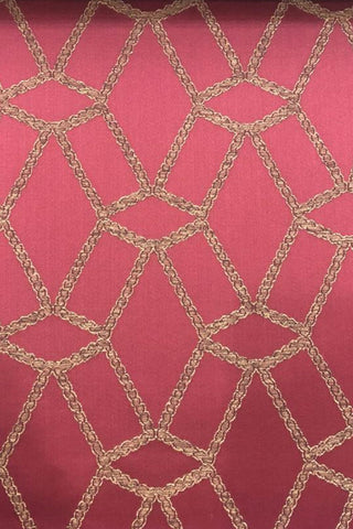 Exclusive Curtain Fabric Chain Bella Burgundy