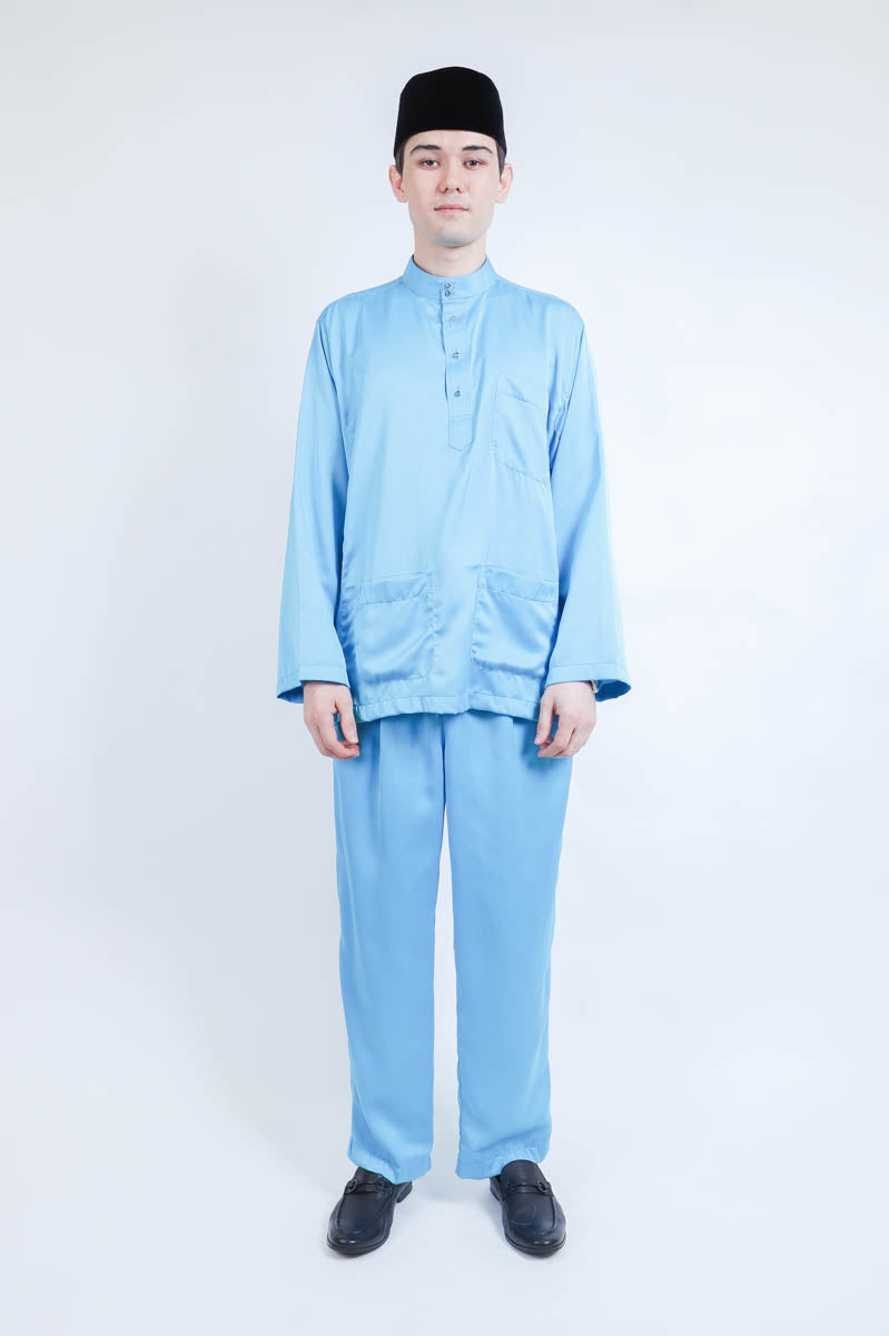 Wisemen Baju Melayu Blue (FREE Sampin)