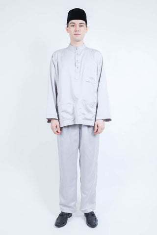 Wisemen Baju Melayu Grey (FREE Sampin)