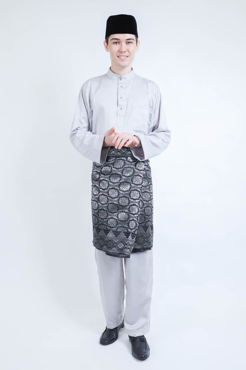 Wisemen Baju Melayu Grey (FREE Sampin)