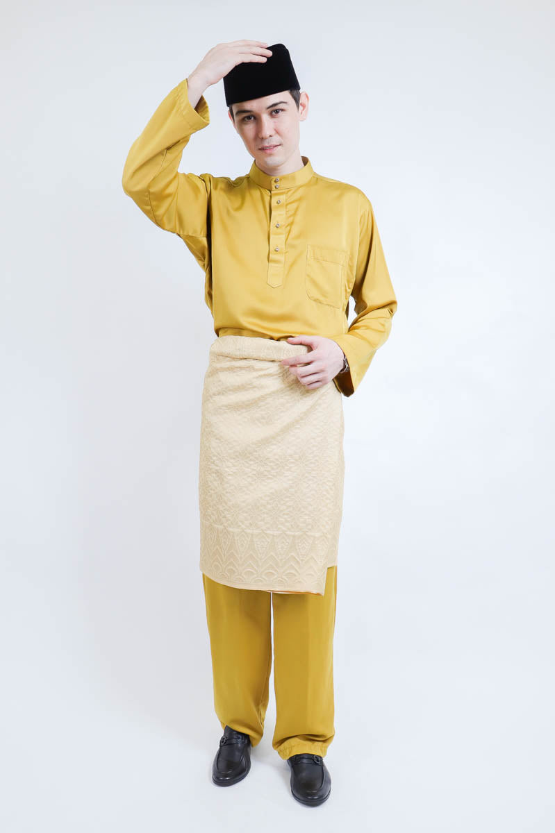 Wisemen Baju Melayu Yellow (FREE Sampin)