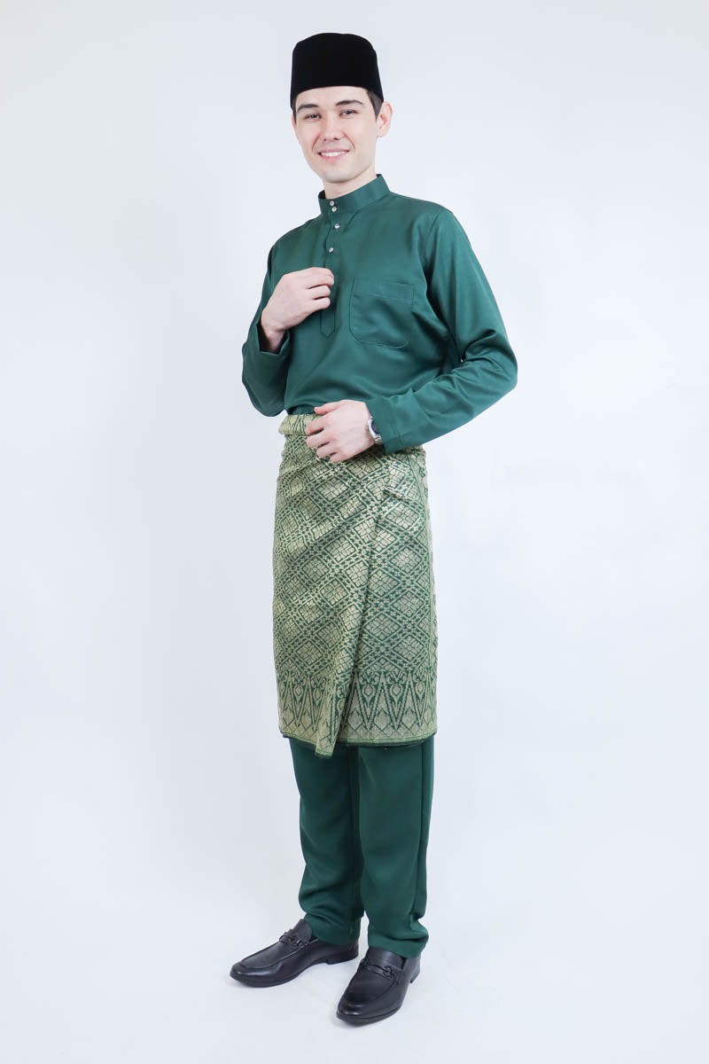Wisemen Baju Melayu Green (FREE Sampin)