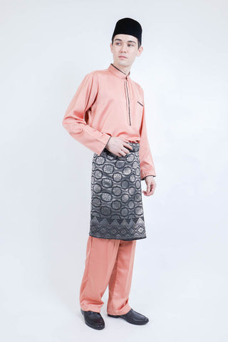 Baju Melayu Slim Fit Pink (FREE Sampin)