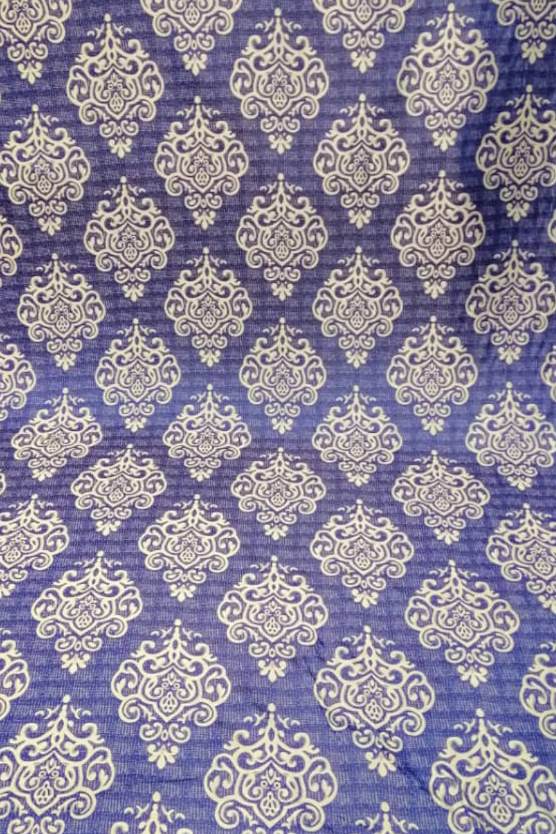 Jacquard Curtain Fabric Royal Blue