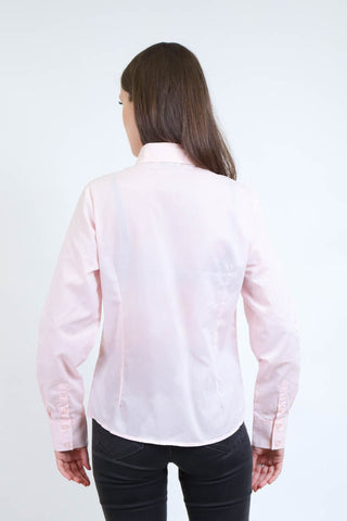 Extra Fine Cotton Collar Long Sleeve Shirt Pink
