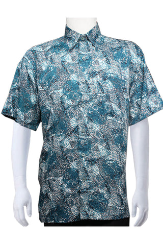 Printed Shirt (Sand Design) Turquoise