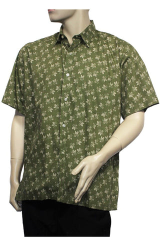 Printed Shirt (Leaf Design) Green