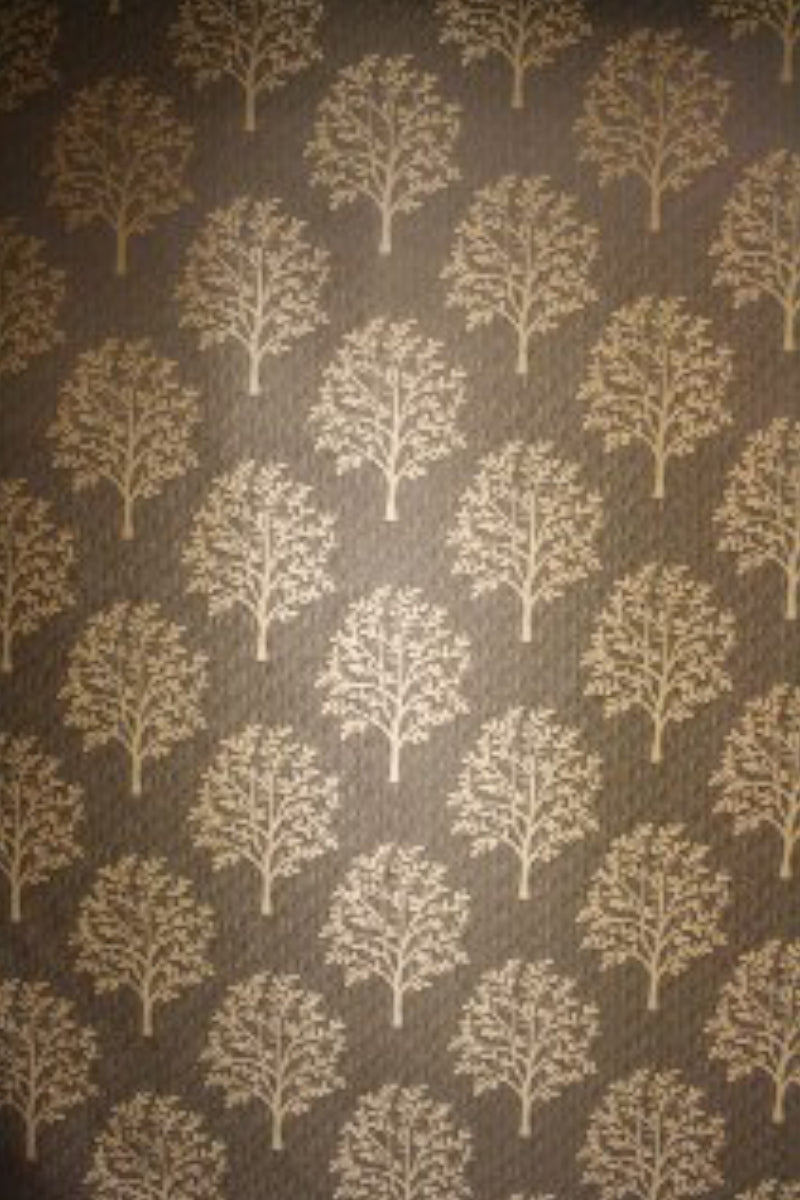 Jacquard Tree Pattern Fabric Walnut